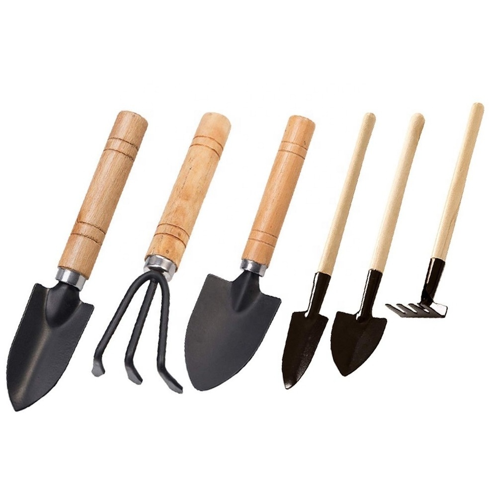 Garden Tools Set of 6 PcsPlant Potted Flower Gadget Wood Handle  gardening kits