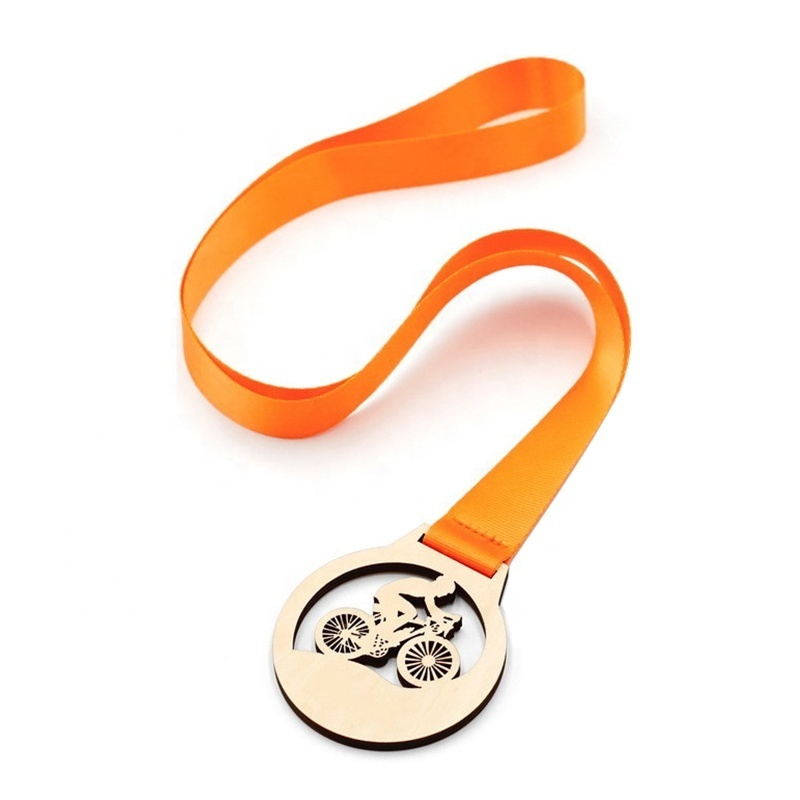 Cheap Wholesale Personalized Blank Wood Medal And Ribbon Custom Miniature Medal For Souvenir Events