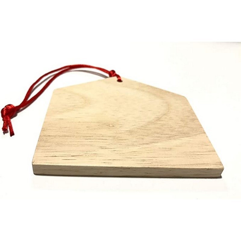 Wholesale Custom Design Blank Wood Hanging Board Wooden Sign Japanese Ema Wishing Wood Hanging Plaque