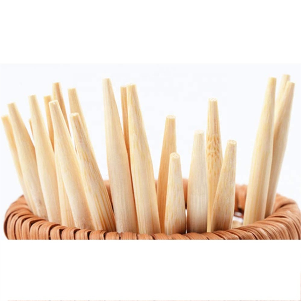 14CM Study Bamboo Skewers 5mm Thick Natural Semi Point Bamboo Sticks Corn Cob Cookie Lollipop BBQ Caramel Candy Apple Sticks