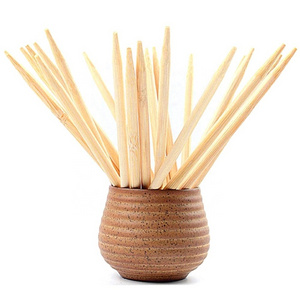 14CM Study Bamboo Skewers 5mm Thick Natural Semi Point Bamboo Sticks Corn Cob Cookie Lollipop BBQ Caramel Candy Apple Sticks