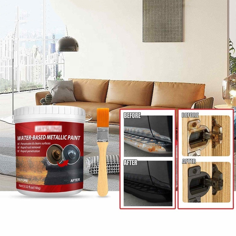 Long lasting maintenance inhibitor deruster water-Based metallic paint anti-rust primer metal surface rust remover derusting