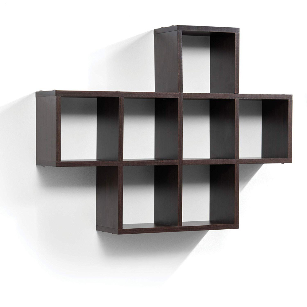 floating shelves with 10 square Cube wall shelves Decorative Contemporary modern floating wall shelves floating