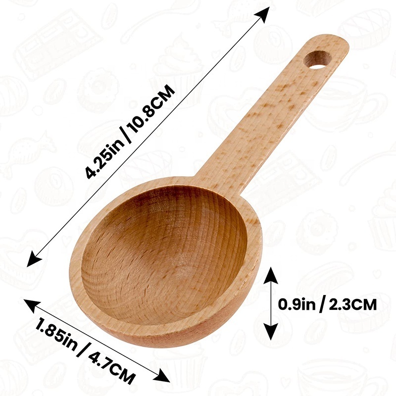 Wooden Coffee Spoon in Beech Home Kitchen Accessories Wood Coffee Scoop