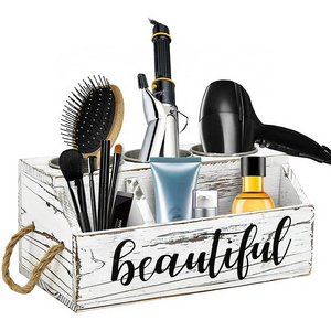 Bathroom Countertop Tool Organizer Holder Acrylic Hair Dryer and Styling Organizer with Drawer