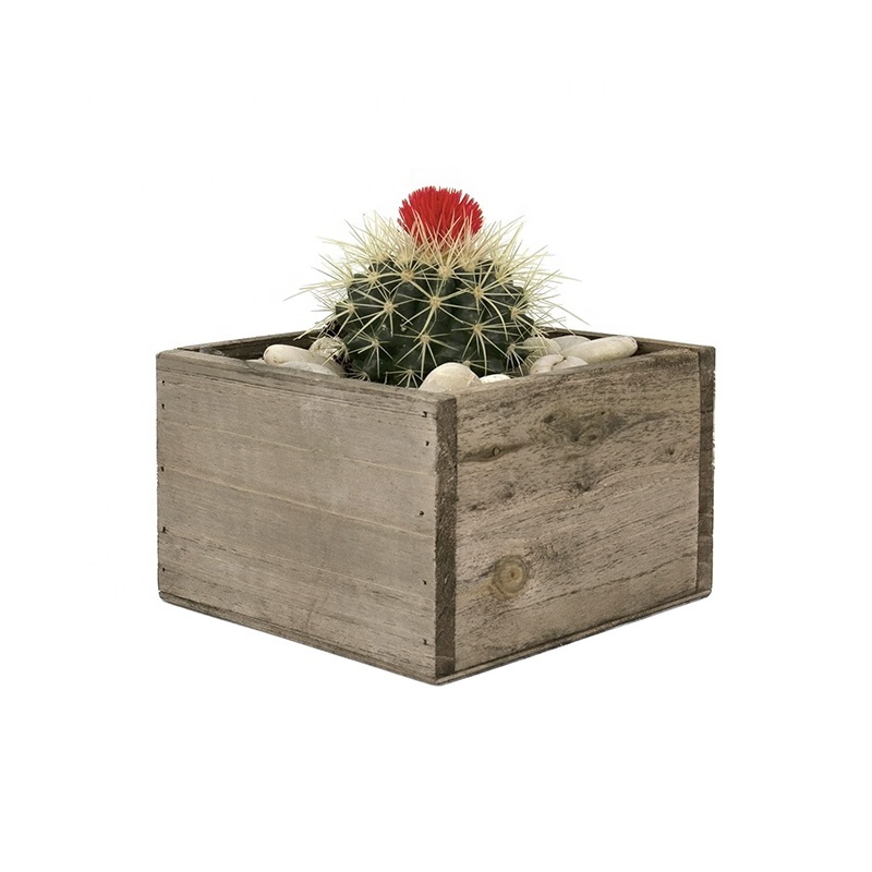 Multiple Size Choices Removable Plastic Liner Reclaimed Wood Planter Box