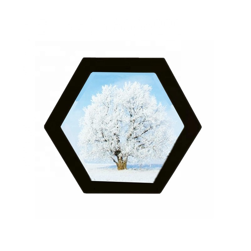 Hexagon Shaped Photo Frame Creative Wooden Wall Hanging Picture Frames for Home Office Wall Decor Wooden Photo Frame