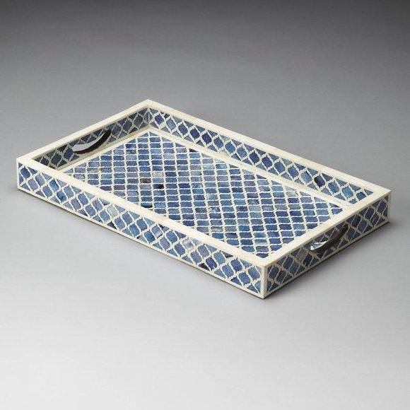 Standard  Bone Inlay Handmade Square Tray Bone Mop inlay Resin Serving Tray For Kitchen Home Hotel  With Best Quality From India