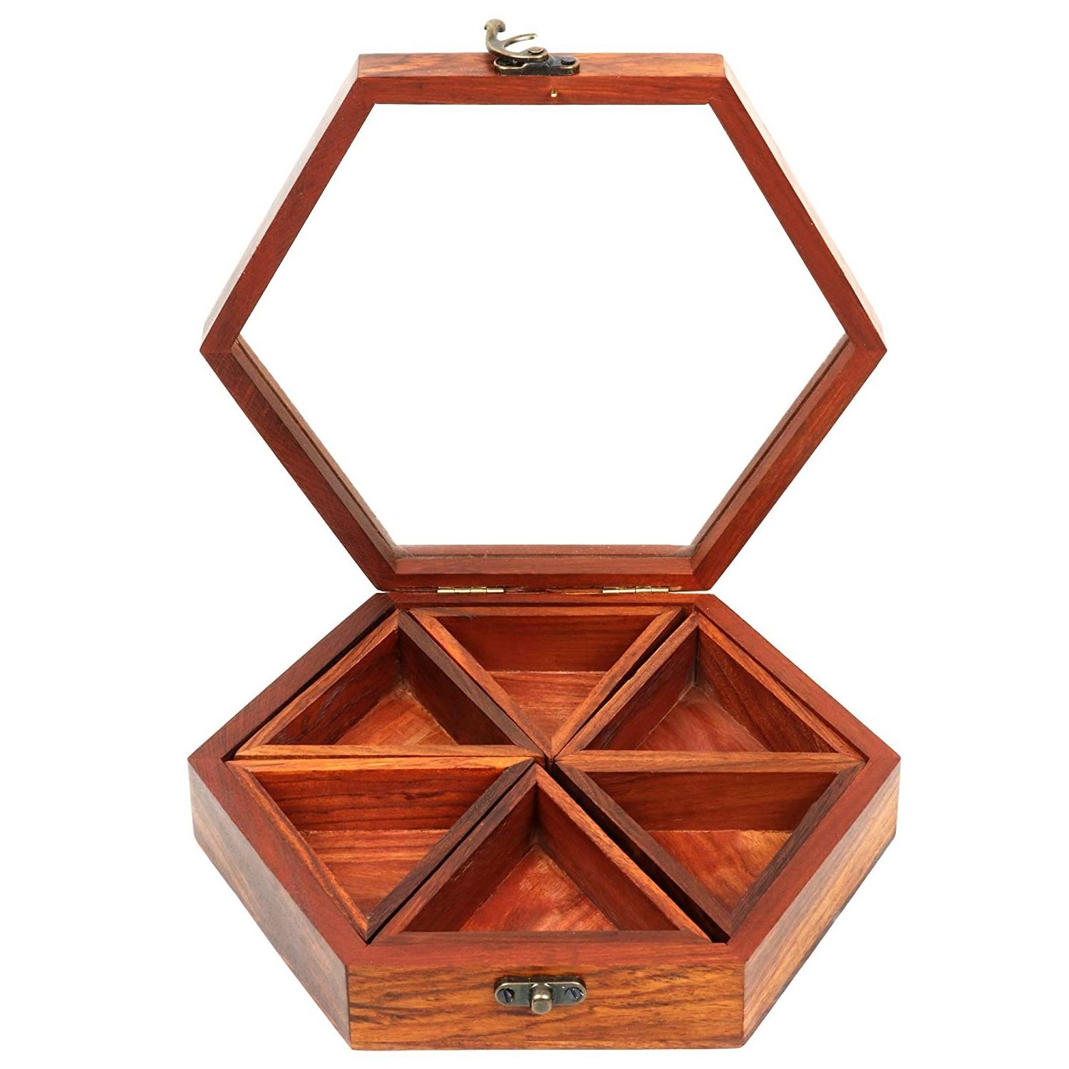 New Style  Wooden Kitchen Home Spice Rack Container Utility Box Hand Crafted Square Spice Box WoodSpice RackSpice Box India