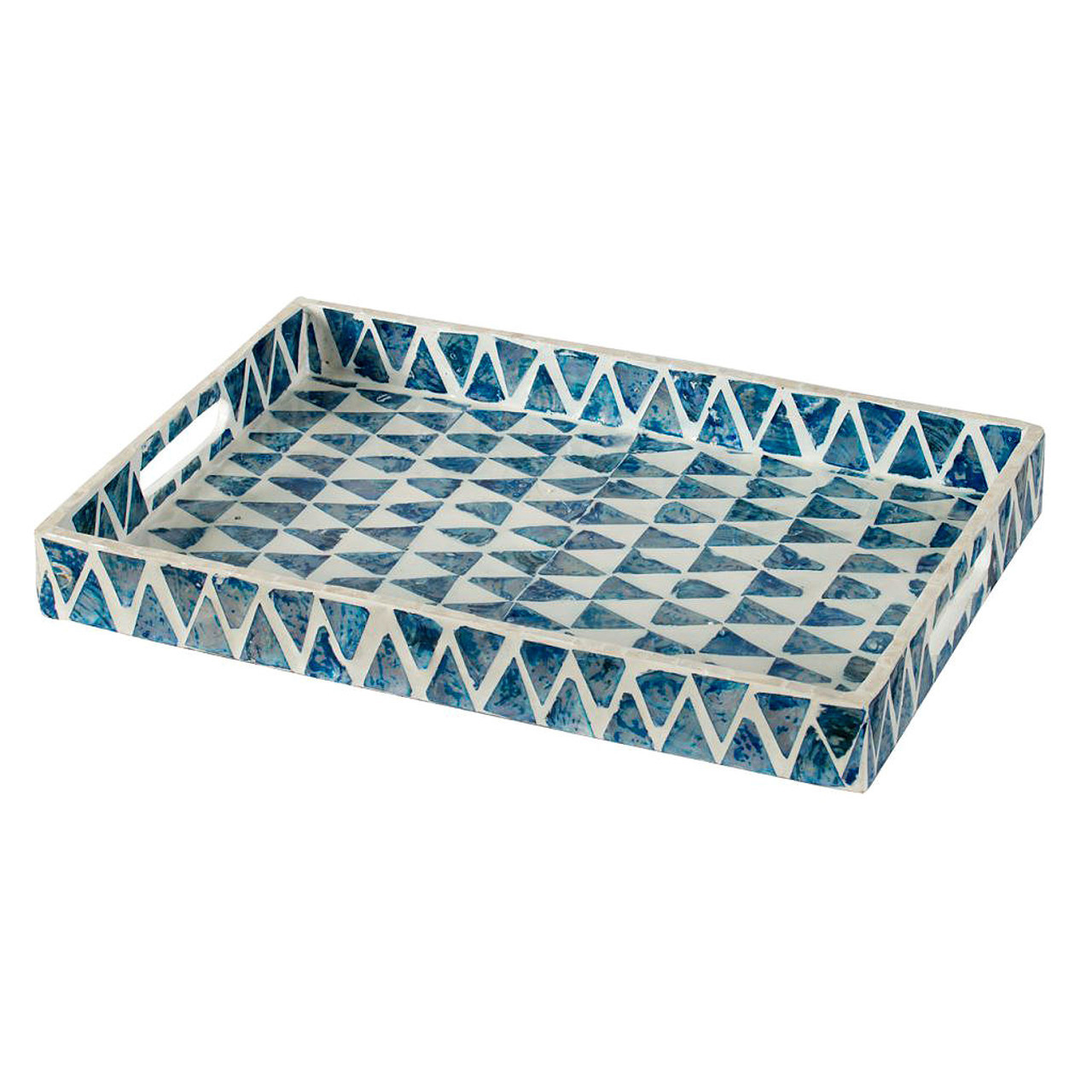 Standard  Bone Inlay Handmade Square Tray Bone Mop inlay Resin Serving Tray For Kitchen Home Hotel  With Best Quality From India