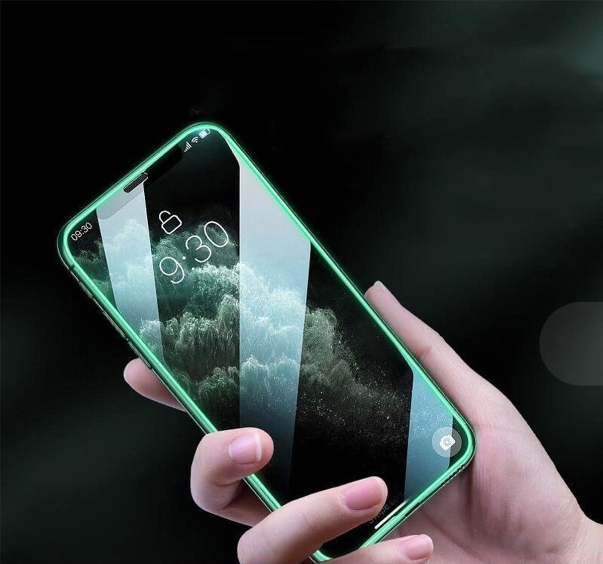 Full Covered Luminous Glow in Dark Tempered Glass Screen Protector for iPhone 13 Pro Max Glow In The Dark Tempered Glass for Sam