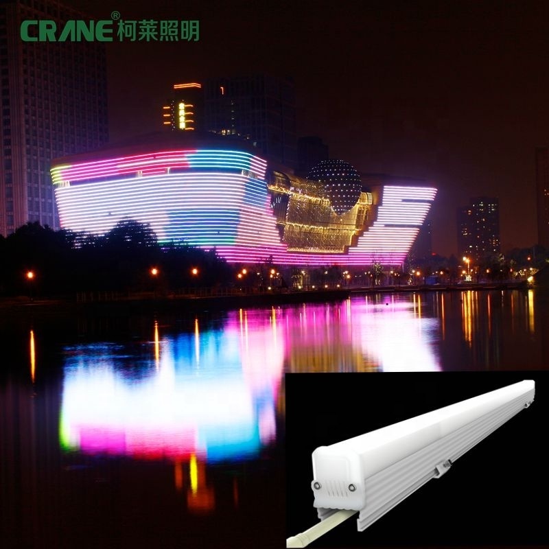 IP66 12W RGB led ceiling linear light For Bridge Facade Lighting linear led inground light