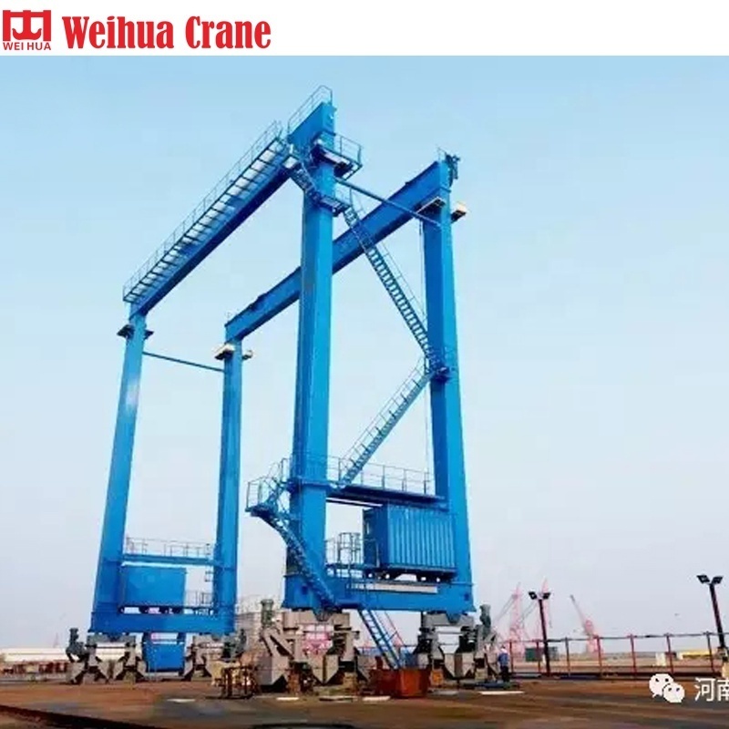 Weihua Mobile Rubber Tyred Container 20t 35t 40t Price 20 Ton Suspension Overhead Gantry Crane And Bridge Gantry Crane