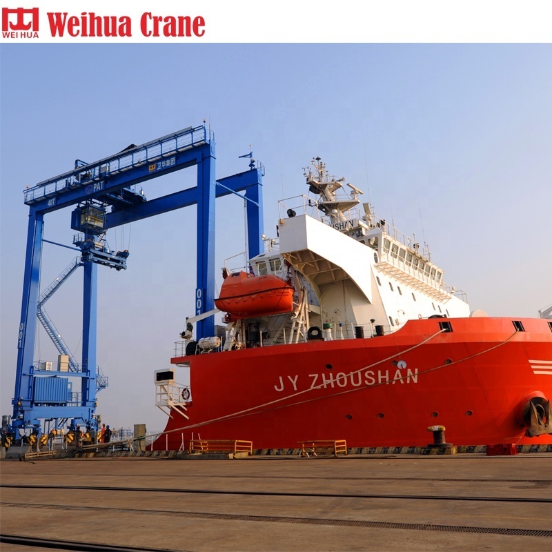 Weihua Mobile Rubber Tyred Container 20t 35t 40t Price 20 Ton Suspension Overhead Gantry Crane And Bridge Gantry Crane