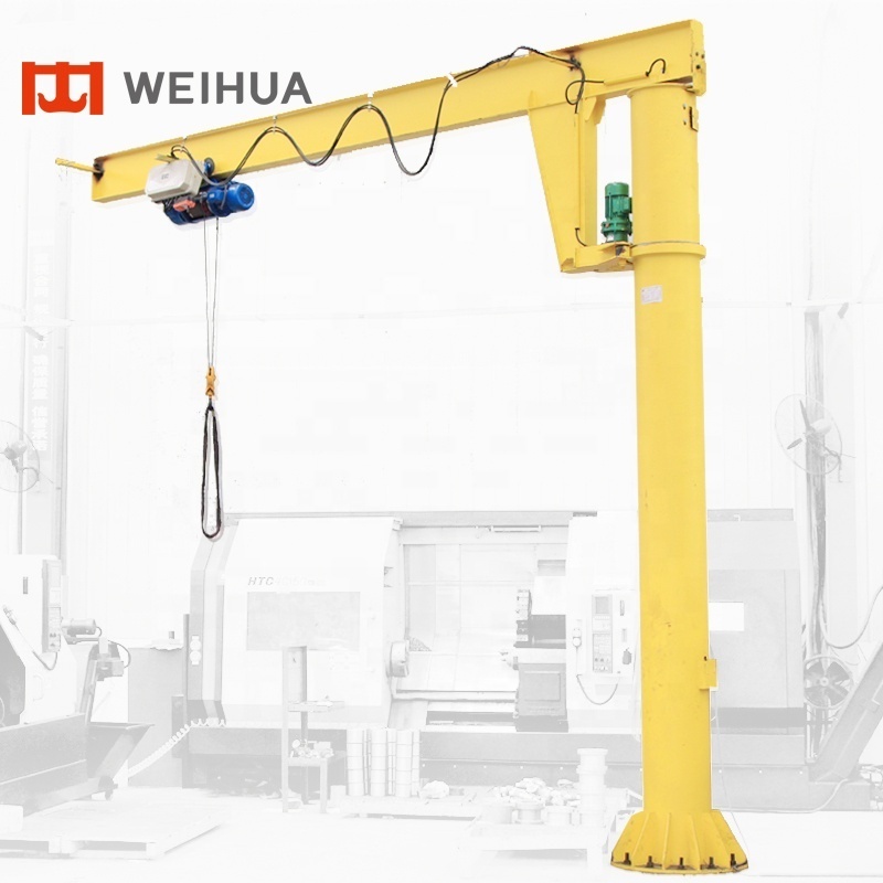 Weihua Base Floor Mount jib Crane 2 tons Lifitng Height 4m and Jib Length 4m