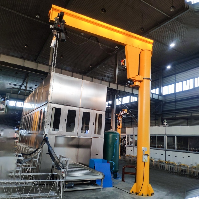 Weihua Base Floor Mount jib Crane 2 tons Lifitng Height 4m and Jib Length 4m