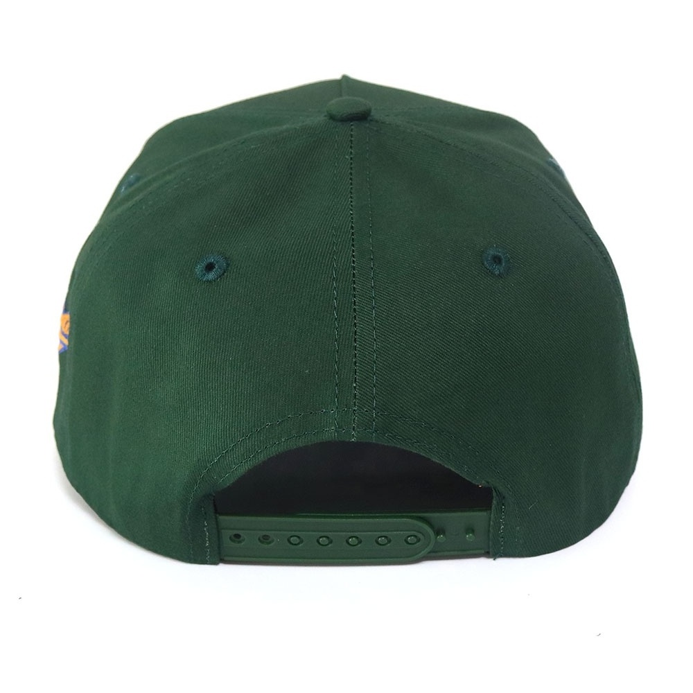 Autumn and winter letter embroidery logo green cotton fabric fashion ladies sports 5 panel baseball cap hat