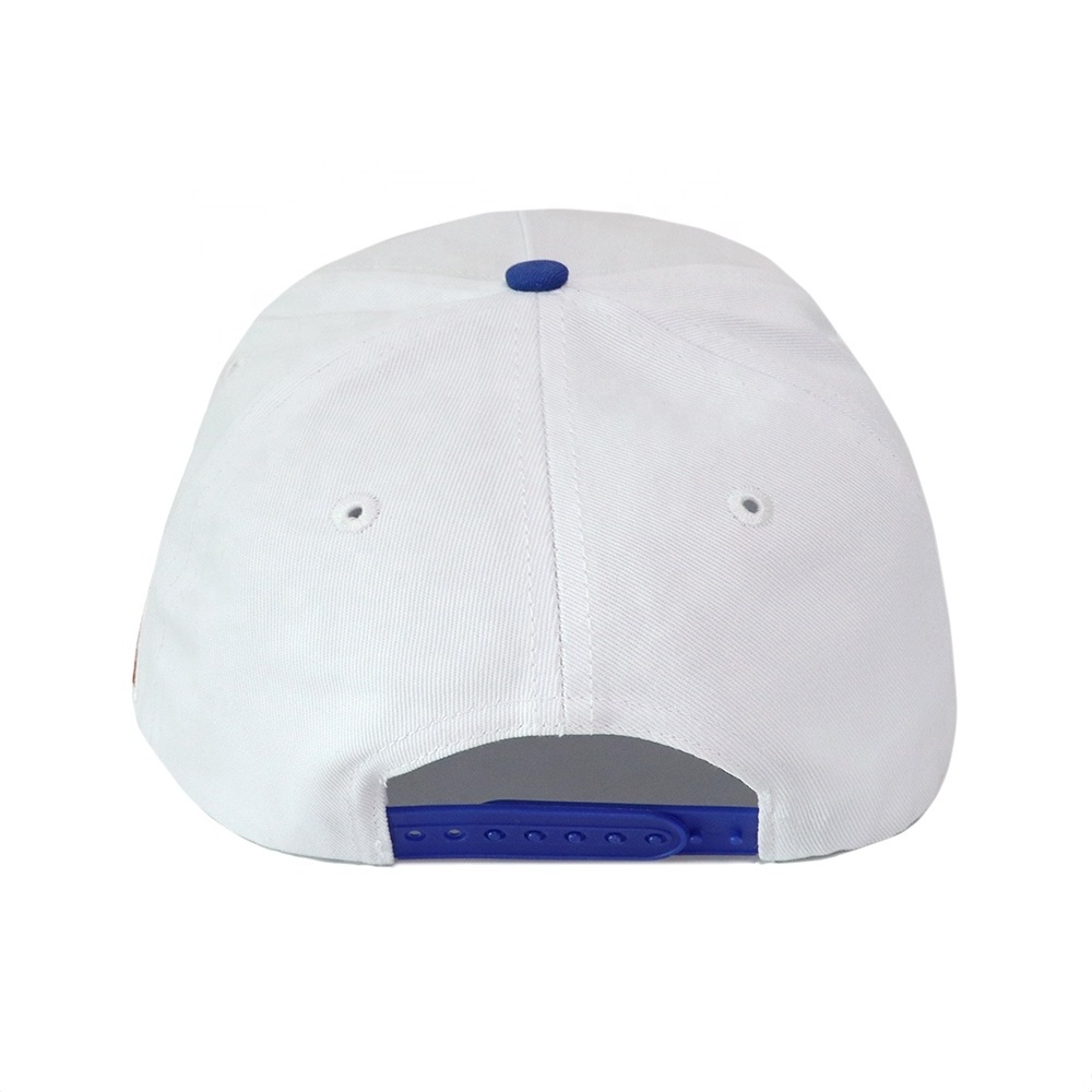 Custom Mexico 5 Panel A Frame Snap Back Hat Flag 3D M Embroidery Curved Bill Mexico Baseball Cotton Cap White Blue