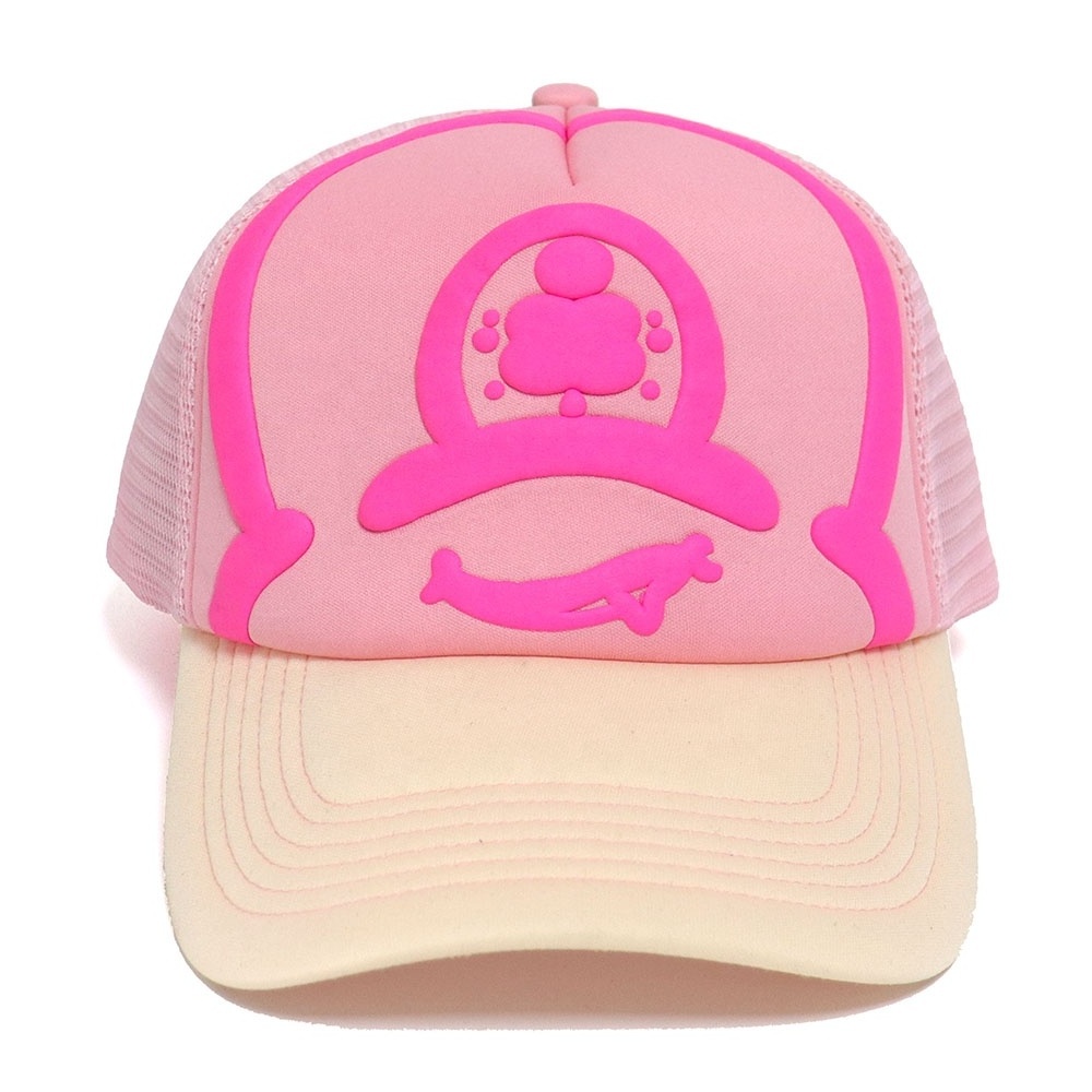 Summer Pink Color Ladies Baseball Caps Factory wholesale 5 panel high quality foam custom logo fashion trucker caps