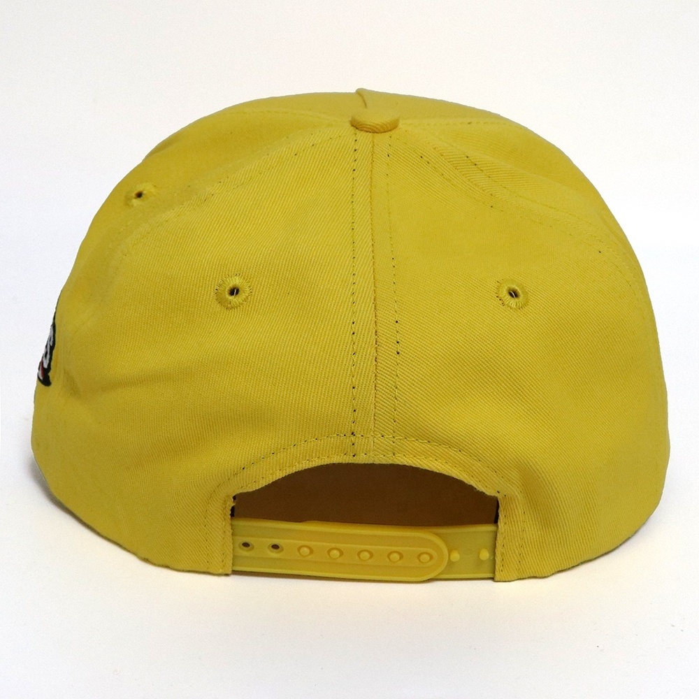 Unisex Sports structured dad hat color custom two tone puff 3d Embroidery yellow red cotton 5 panel baseball hat cap P logo caps