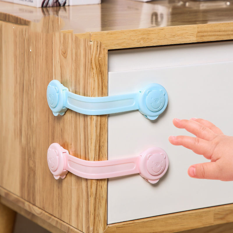 MU NEW Baby Supplies Products Plastic Adjustable Drawer Child Safety Cabinet Lock To Prevent Children From Pinching Plastic Lock