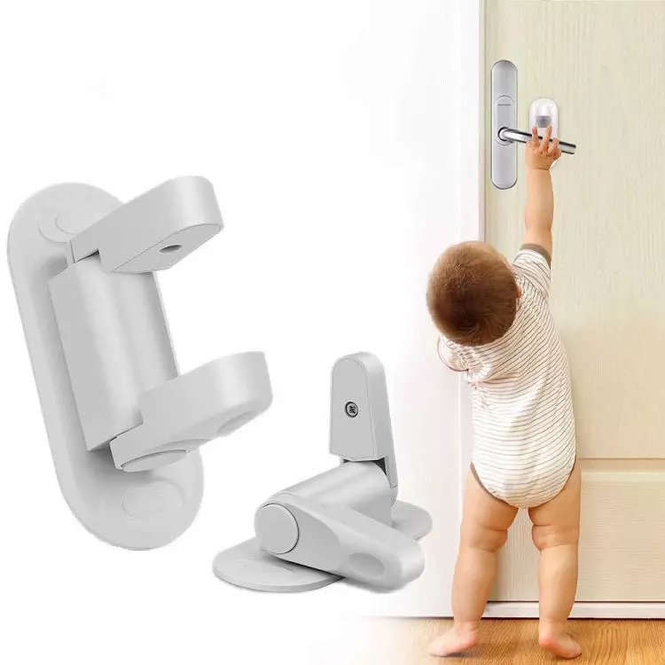 MU Child Proof Doors Handles Lock Security Door Stops For Kids Safety Adhesive Prevent Baby Open Door Pet Safety Proof Products