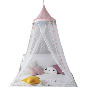 MU Girls Mosquito Net Door Curtain For Baby Kids Circular Bedroom Mosquito Nets Dome Canopy