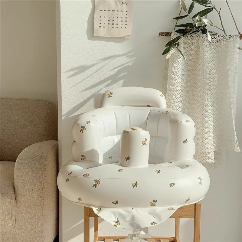 MU Learning Chair Multifunctional Inflatable PVC Sofa Baby Toys Baby Eating Child Bath Bath Toys Baby Training Seat Sofa