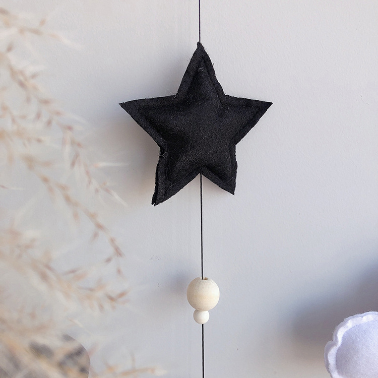 2024  Hot Felt Cloud Star Children Kids Home Decor Baby Nursery Room Accessories Kids Decoration Wall Hanging Decoration