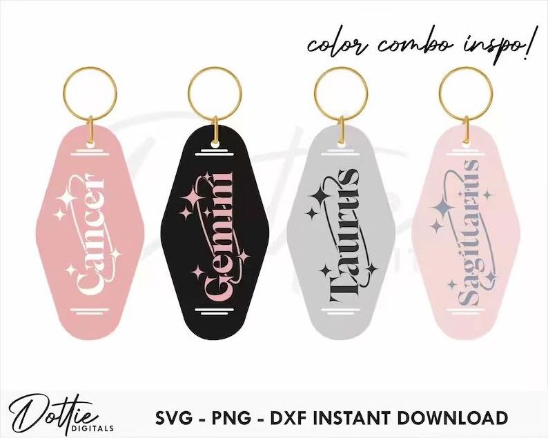 Retro Girl Boss Motel Keychain Svg Bundle Women Empowerment Motivational Quotes  Keychain Designs Hustle Svg  Entrepreneur Svg