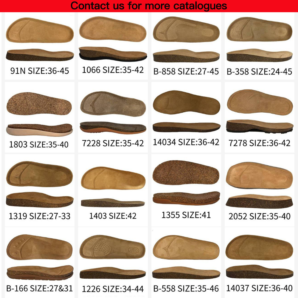 Wholesale cork sole shoes universal shoe making materials pvc shoe sole cork  cork sole disposable slippers