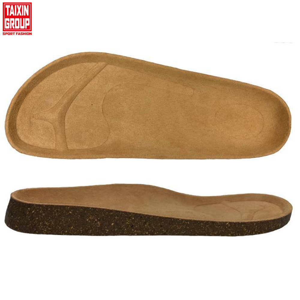 Wholesale cork sole shoes universal shoe making materials pvc shoe sole cork  cork sole disposable slippers