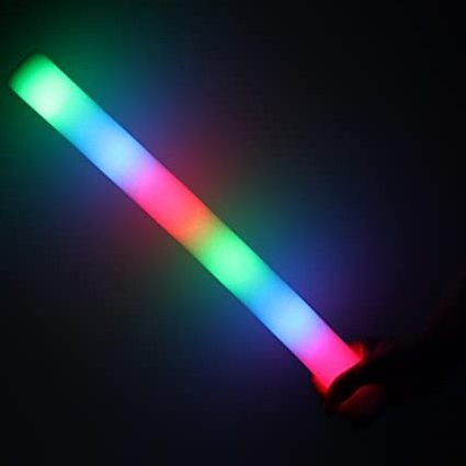 LED Flashing Foam Sticks Light Up Glow Baton Strobe for Concert Party Props Supplies Festivals Raves Birthdays