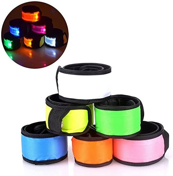 LED Sports Saftey Flashing Reflective Armband with High Visibility Light up Glow in The Dark Bracelet for Walking and Running