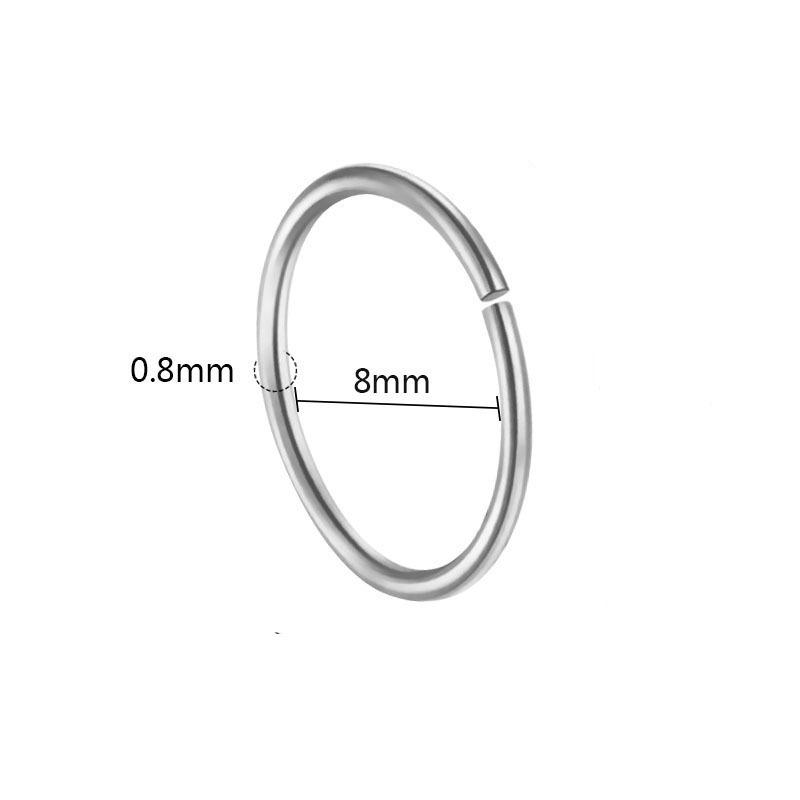 20G Nose Ring Hoop Nose Rings Studs Piercings Hoop Jewelry Stainless Steel Nose Rings