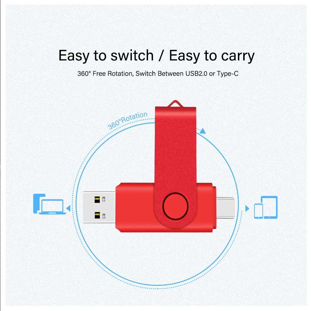 Promotional OTG 2 in 1 usb flash Drive cle USB stick 2.0 3.0 Pendrive 8GB 16GB 32GB 64GB 128GB Portable Thumbdrives Gifts