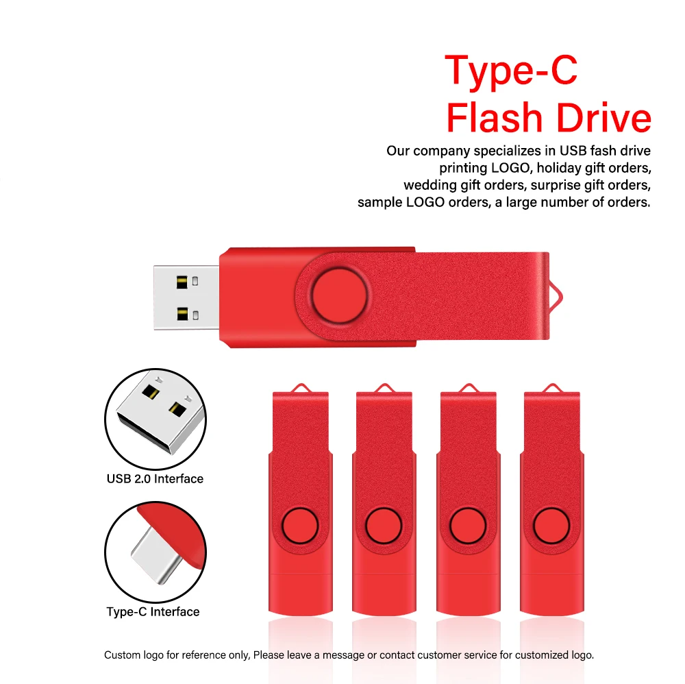 Promotional OTG 2 in 1 usb flash Drive cle USB stick 2.0 3.0 Pendrive 8GB 16GB 32GB 64GB 128GB Portable Thumbdrives Gifts