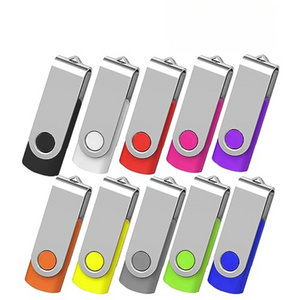 Custom Logo 2.0 3.0 Flash USB Thumbdrives 128GB 64GB 32GB 16GB 8GB High Speed metal swivel Memory Stick