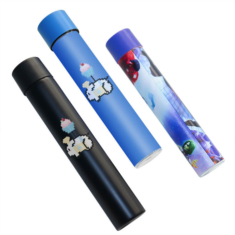 1G 1.5g classic glass pre tube with custom printed stickers CR packaging tube