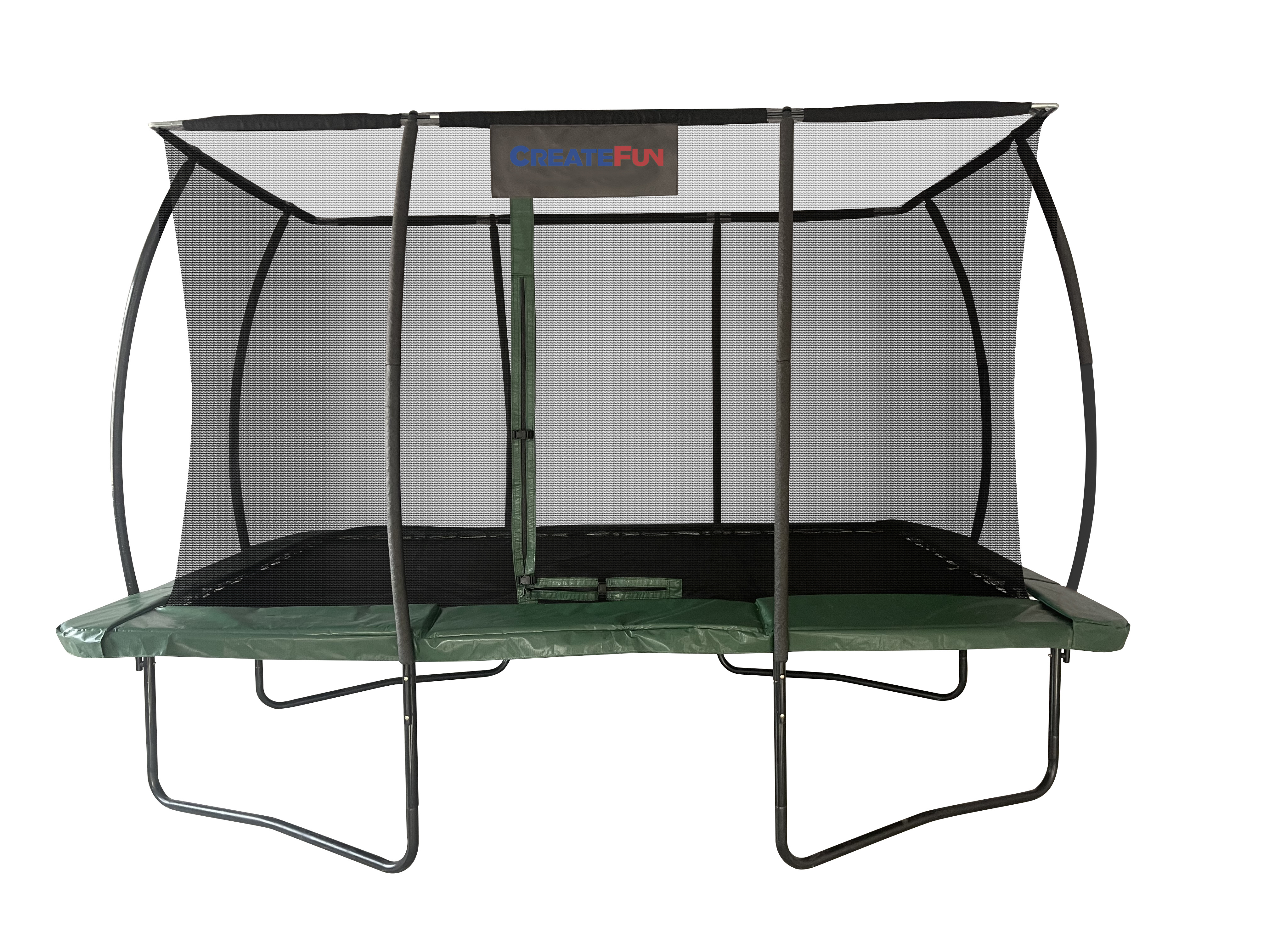 CreateFun Cheap Rectangular Professional 8X12 FT Big Rectangle Trampoline outdoor with safety Enclosure Net for sale