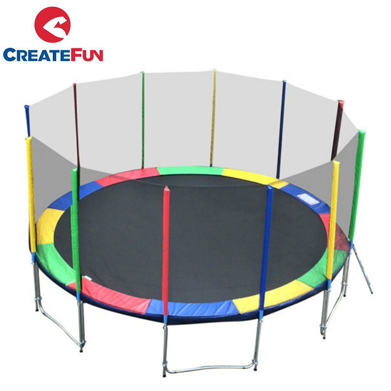 CreateFun TUV GS 6ft 8ft 10ft 12ft 13ft 14ft 15ft 16ft Jump Round Trampoline with safety net