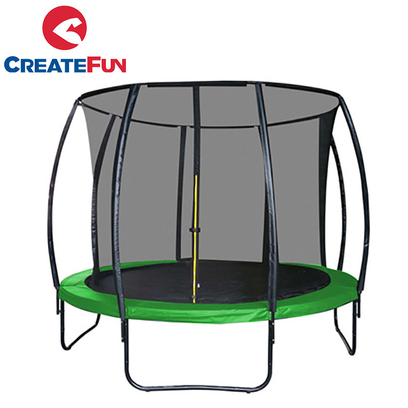 CreateFun Hot Size 12FT Large Round Cheap kids Trampoline With Safety Enclosure Net