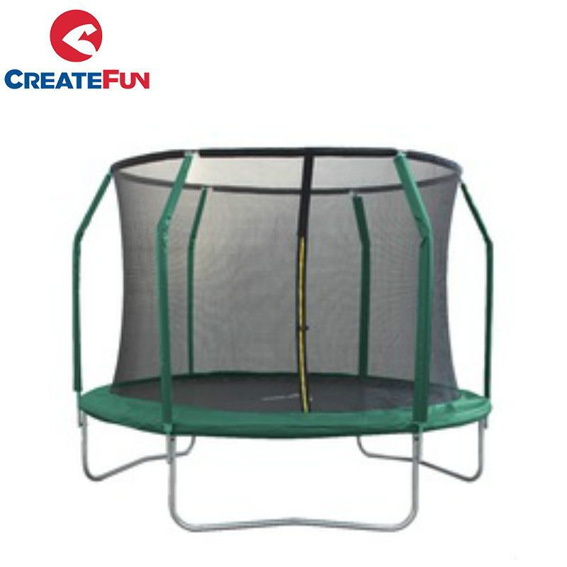 CreateFun Cheap TUV GS CE 6ft 8ft 10ft 12ft 13ft 14ft 15ft 16ft Big Garden Round Outdoor Trampoline with Enclosure Safety Net