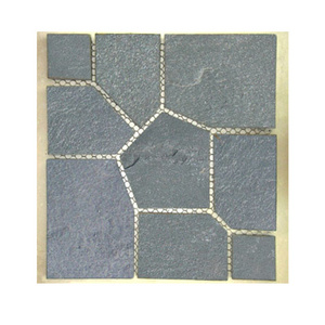 different color HBLS series  for wall and floor natural slate flagstone mats mesh stone