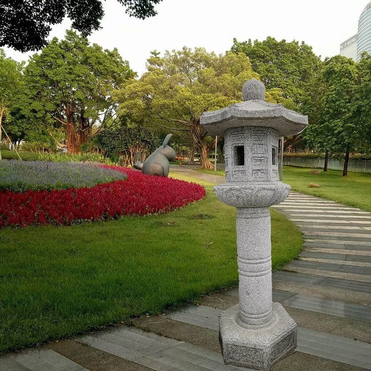 Hand-made JN005 Japanese style for decoration garden and outdoor carved stone lantern