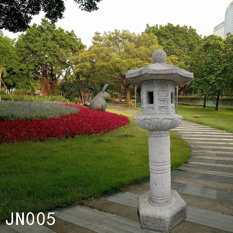 Hand-made JN005 Japanese style for decoration garden and outdoor carved stone lantern