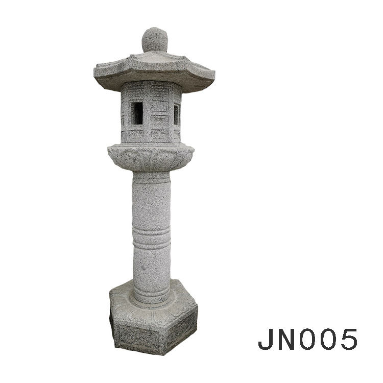 Hand-made JN005 Japanese style for decoration garden and outdoor carved stone lantern