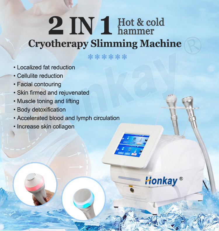 Cool Warm Shrinking Pores Massager Skin Firming Face Toning Device Facial Machine Hot And Cold Hammer