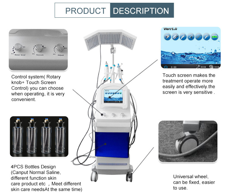 8 IN 1 Multifunctional Skin SPA Machine Hydra Dermabrasion Skin Care Beauty Instrument Skin Rejuvenation Face Lift