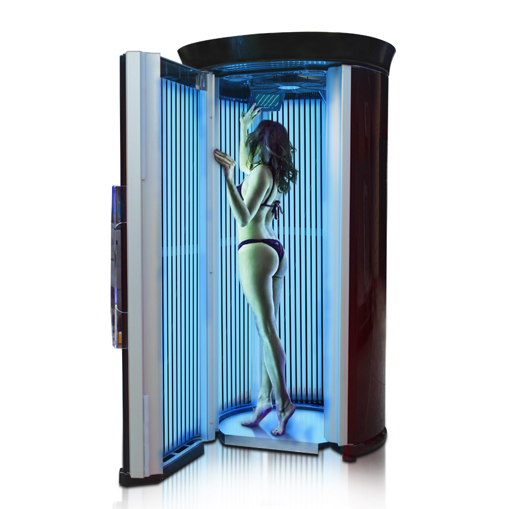 Effective High Pressure Solarium Machine Tanning Booth Bed- Stand UP 28 Lamps Tanning Bed Solarium Machines